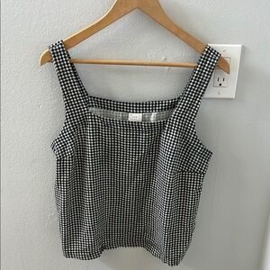 Linen gingham top